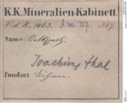 Etiketten zu Calcit (NHMW-MIN-Am357)